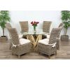 1.2m Java Root Circular Dining Table with 4 Latifa Chairs - 9