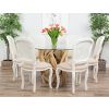 1.2m Java Root Circular Dining Table with 4 Murano Chairs - 7