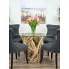 1.2m Java Root Circular Dining Table with 4 Windsor Ring Back Chairs  - 3