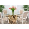 1.2m Java Root Circular Dining Table with 4 Paloma Chairs - 1