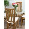 1.2m Reclaimed Teak Flute Root Circular Dining Table with 4 Santos Dining Chairs  - 4