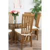 1.2m Reclaimed Teak Flute Root Circular Dining Table with 4 Santos Dining Chairs  - 13