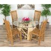 1.2m Java Root Circular Dining Table with 4 Santos Chairs - 2