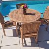 1.2m Teak Circular Folding Table with 2 Marley Chairs & 2 Marley Armchairs  - 2
