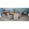 1.3m Reclaimed Teak Character Dining Table with 5 or 6 Donna Chairs - 3