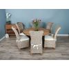 1.3m Reclaimed Teak Character Dining Table with 5 or 6 Latifa Chairs - 5