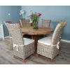 1.3m Reclaimed Teak Character Dining Table with 5 or 6 Latifa Chairs - 0