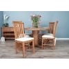 1.3m Reclaimed Teak Character Dining Table with 6 Santos Chairs - 3