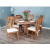 1.3m Reclaimed Teak Character Dining Table with 6 Santos Chairs - 4