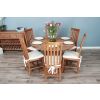 1.3m Reclaimed Teak Character Dining Table with 6 Santos Chairs - 5