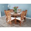 1.3m Reclaimed Teak Character Dining Table with 6 Santos Chairs - 0