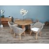 1.3m Reclaimed Teak Character Dining Table with 5 Scandi Armchairs - 2