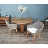 1.3m Reclaimed Teak Character Dining Table with 5 Scandi Armchairs - 0