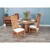 1.3m Reclaimed Teak Character Dining Table with 6 Vikka Chairs - 2