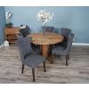 1.3m Reclaimed Teak Character Dining Table with 5 or 6 Windsor Ring Back Chairs - 2