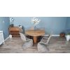 1.3m Reclaimed Teak Character Dining Table with 6 Stackable Zorro Chairs - 3