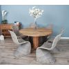 1.3m Reclaimed Teak Character Dining Table with 6 Stackable Zorro Chairs - 5