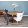 1.3m Reclaimed Teak Character Dining Table with 5 or 6 Windsor Ring Back Chairs - 5