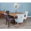 1.3m Reclaimed Teak Character Dining Table with 5 or 6 Windsor Ring Back Chairs - 1