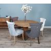 1.3m Reclaimed Teak Character Dining Table with 5 or 6 Windsor Ring Back Chairs - 7