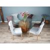 1.4m Reclaimed Teak Root Square Block Dining Table With 6 Windsor Chairs - 5