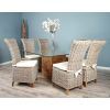 1.4m Reclaimed Teak Root Square Block Dining Table with 6 Latifa Chairs - 3