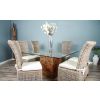 1.4m Reclaimed Teak Root Square Block Dining Table with 6 Latifa Chairs - 5