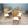 1.4m Square Teak Root Block Dining Table with 6 Santos Chairs - 8
