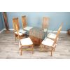 1.4m Reclaimed Teak Root Square Block Dining Table With 6 Vikka Chairs  - 7