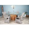 1.4m Reclaimed Teak Root Square Block Dining Table with 6 Zorro Chairs - 3