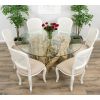 1.5m Java Root Circular Dining Table with 6 Murano Dining Chairs - 0
