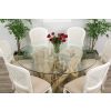 1.5m Java Root Circular Dining Table with 6 Murano Dining Chairs - 2