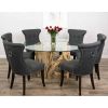 1.5m Java Root Circular Dining Table with 6 Dove Grey Windsor Ring Back Dining Chairs  - 4