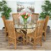 1.5m Java Root Circular Dining Table with 6 Santos Chairs - 2