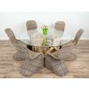 1.5m Java Root Circular Dining Table with 6 Stackable Zorro Chairs - 0