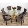 1.5m Java Root Dining Table with 6 Velveteen Ring Back Dining Chairs - 0