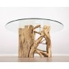 1.5m Java Root Circular Dining Table with 6 Stackable Zorro Chairs - 8
