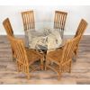 1.5m Java Root Circular Dining Table with 6 Santos Chairs - 5