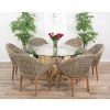 1.5m Java Root Circular Dining Table with 6 Scandi Armchairs  - 2