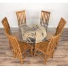 1.5m Java Root Circular Dining Table with 6 Santos Chairs - 7