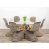 1.5m Java Root Circular Dining Table with 6 Stackable Zorro Chairs - 1
