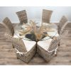 1.5m Reclaimed Teak Root Circular Dining Table with 6 Latifa Chairs  - 2