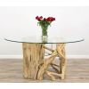 1.5m Java Root Dining Table with 6 Velveteen Ring Back Dining Chairs - 10