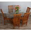 1.5m x 1.2m Reclaimed Teak Root Rectangular Dining Table with 4 or 6 Santos Chairs  - 3