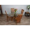 1.5m x 1.2m Reclaimed Teak Root Rectangular Dining Table with 4 or 6 Santos Chairs  - 0
