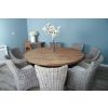 1.8m Reclaimed Teak Character Dining Table with 6 or 8 Donna Chairs - 9