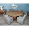 1.8m Reclaimed Teak Character Dining Table with 6 or 8 Donna Chairs - 2
