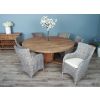 1.8m Reclaimed Teak Character Dining Table with 6 or 8 Donna Chairs - 5