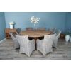 1.8m Reclaimed Teak Character Dining Table with 6 or 8 Donna Chairs - 1