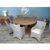 1.8m Reclaimed Teak Character Dining Table with 6 or 8 Donna Chairs - 7